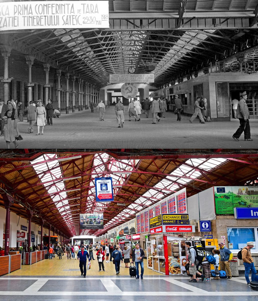 then and now bucharest north train station