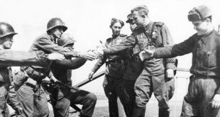 us and soviet troops meet for the first time