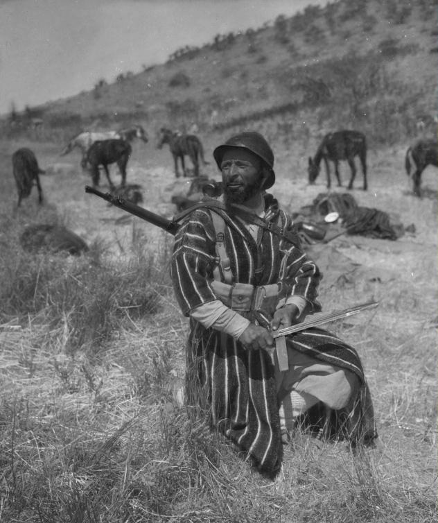 Moroccan Goumier Soldier In Italy 1944 WW2 HistoryBook