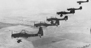 stuka squadron flying over poland