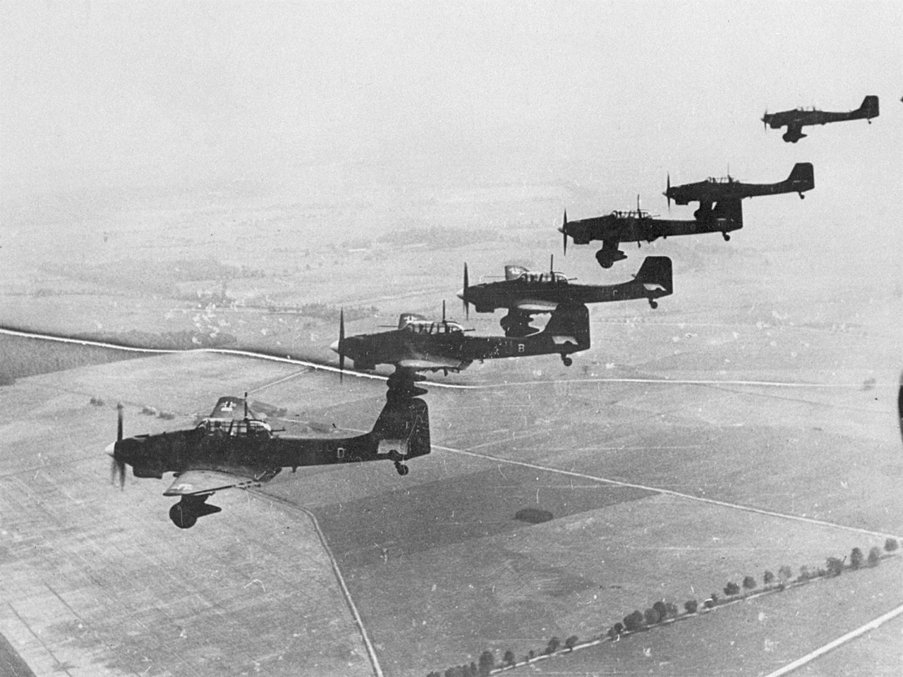 stuka squadron flying over poland